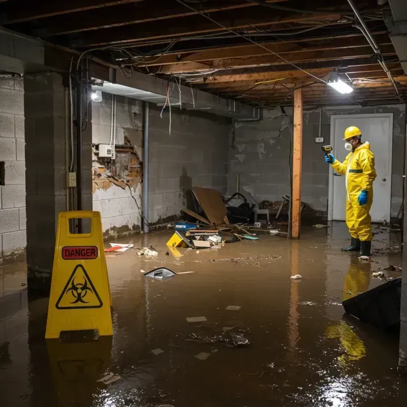 Flooded Basement Electrical Hazard in Opp, AL Property